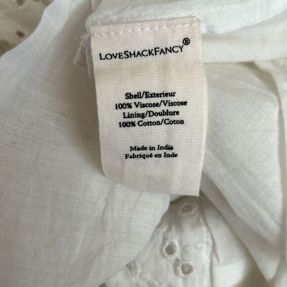 NWT LoveShackFancy Omi Handkerchief Top & Eliza Skirt Rare Embroidered Set sz XS - Picture 14 of 16